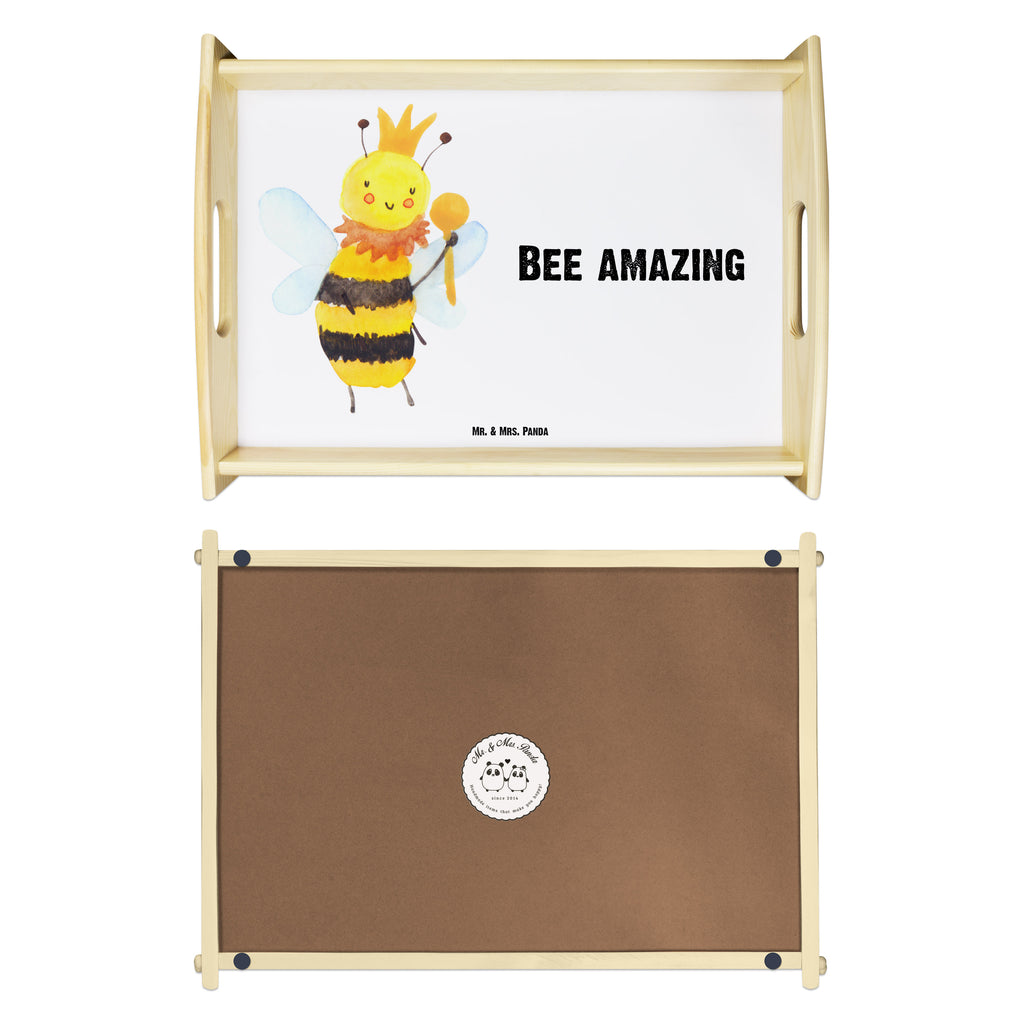 Serviertablett Biene König Tablett, Holztablett, Küchentablett, Dekotablett, Frühstückstablett, Biene, Wespe, Hummel