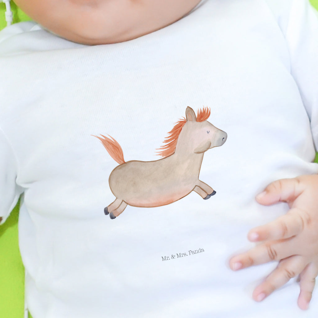3-6 Monate Baby Longsleeve Pferd springt Mädchen, Jungen, Baby, Langarm, Bio, Kleidung, Bauernhof, Hoftiere, Landwirt, Landwirtin, Pferd, Pony, Pferde, Stall, Pferdestall, ausreiten, reiten, Pferdebesitzer