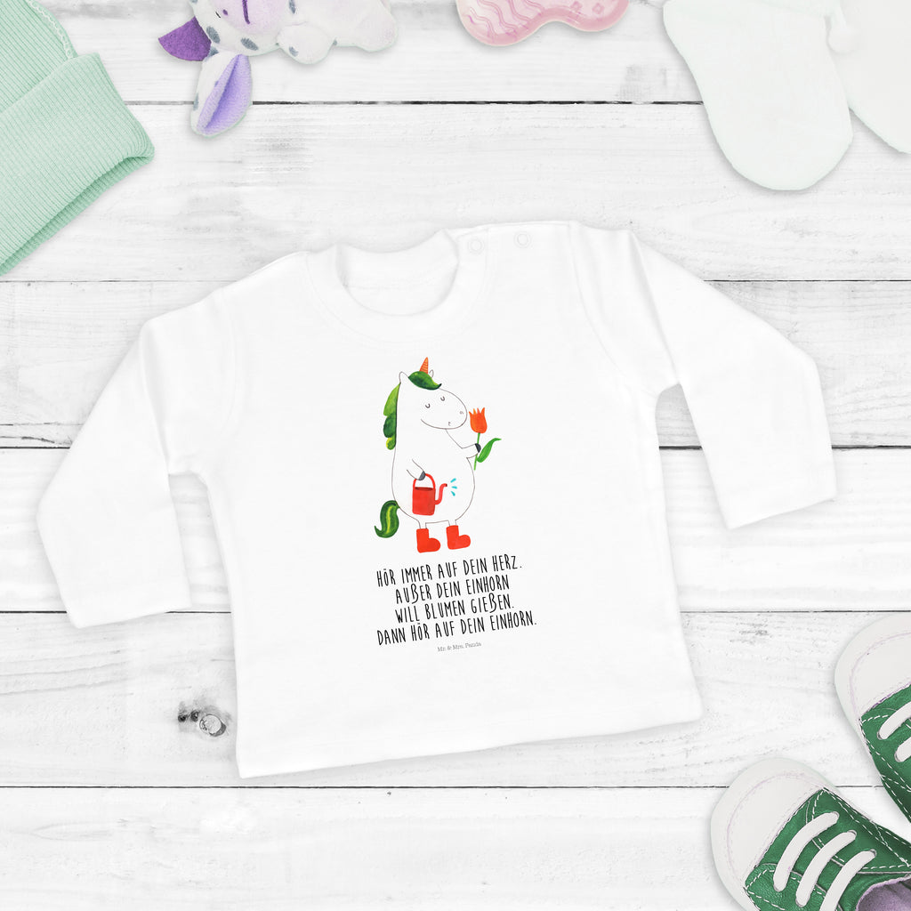 12-18 Monate Baby Longsleeve Einhorn Gärtner Mädchen, Jungen, Baby, Langarm, Bio, Kleidung, Einhorn, Einhörner, Einhorn Deko, Pegasus, Unicorn, Luftballon, Gießkanne, Giesskanne, Lebenslust, Freude, Blume, Freundin, Garten, Stiefel