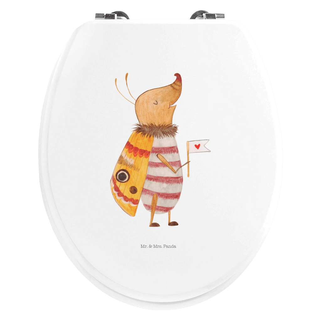 Motiv WC Sitz Nachtfalter mit Fähnchen Klobrille, Klodeckel, Toilettendeckel, WC-Sitz, Toilette, Tiermotive, Gute Laune, lustige Sprüche, Tiere, Nachtfalter, Käfer, Spruch lustig, Spruch witzig, süß, niedlich, Küche Deko, Was kostet die Welt