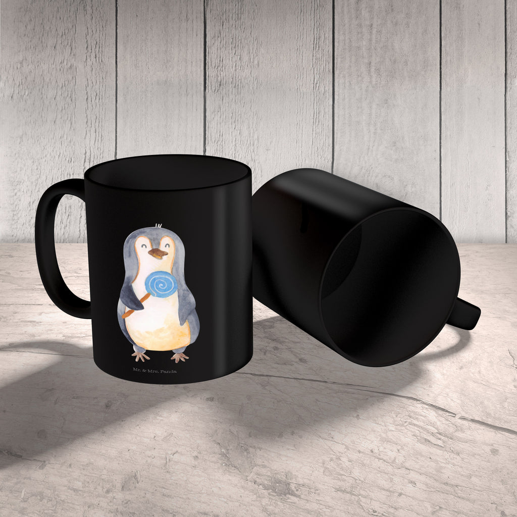 Tasse Pinguin Lolli Pinguin, Pinguine, Lolli, Süßigkeiten, Blödsinn, Spruch, Rebell, Gauner, Ganove, Rabauke Becher, Kaffeetasse, Kaffeebecher, Tee, Frühstück, Büro  Pinguin