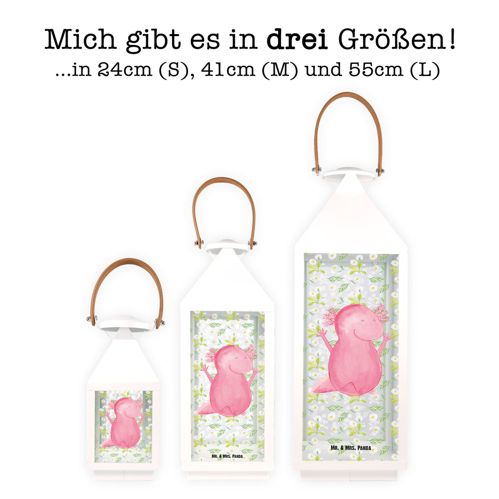 Deko Laterne Axolotl Hurra Gartenlampe, Gartenleuchte, Gartendekoration, Gartenlicht, Laterne  kleine Laternen, XXL Laternen, Laterne groß, Axolotl, Molch, Axolot, Schwanzlurch, Lurch, Lurche, fröhlich, Spaß, Freude, Motivation, Zufriedenheit