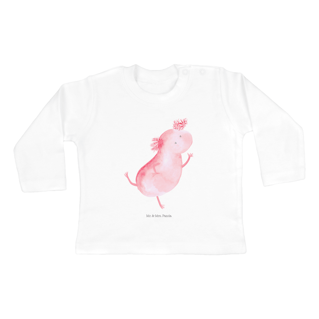 3-6 Monate Baby Longsleeve Axolotl tanzt Mädchen, Jungen, Baby, Langarm, Bio, Kleidung, Axolotl, Molch, Axolot, Schwanzlurch, Lurch, Lurche, Dachschaden, Sterne, verrückt, Freundin, beste Freundin