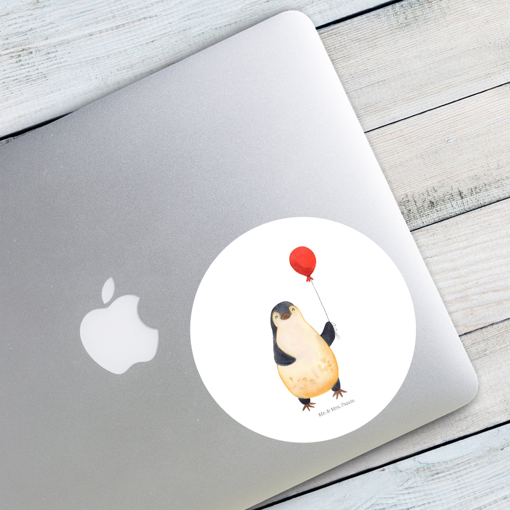120mm Rund Aufkleber Pinguin Luftballon Sticker, Aufkleber, Etikett, Kinder, rund, Pinguin, Pinguine, Luftballon, Tagträume, Lebenslust, Geschenk Freundin, Geschenkidee, beste Freundin, Motivation, Neustart, neues Leben, Liebe, Glück