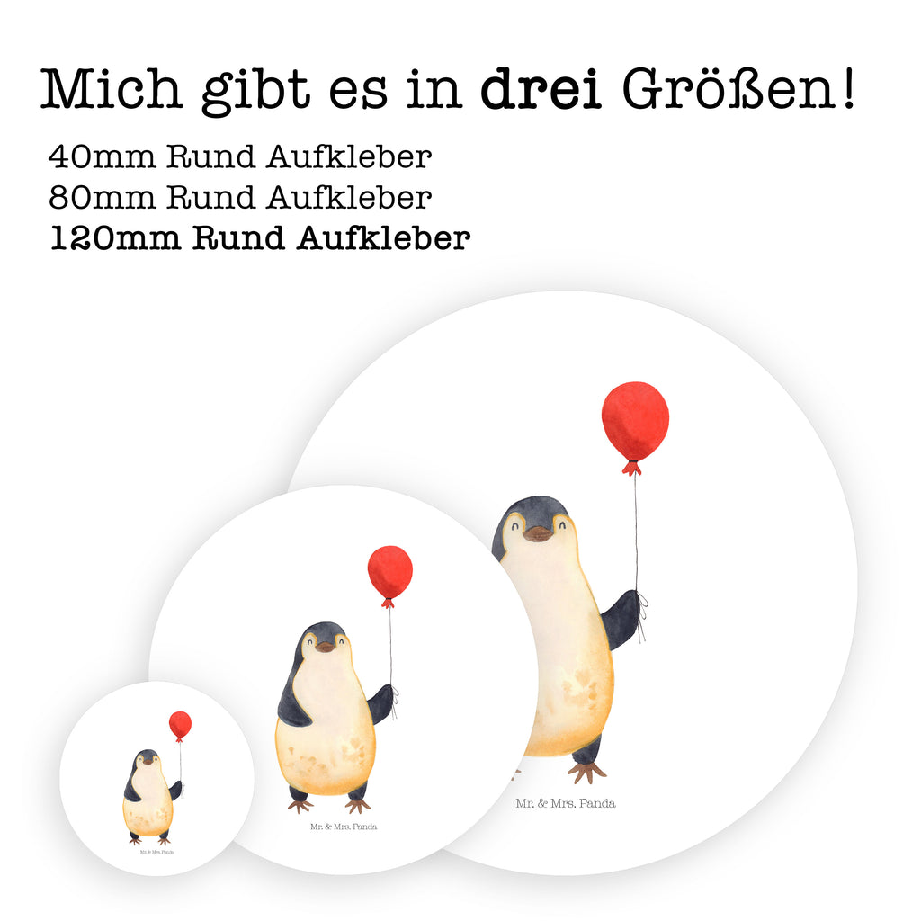120mm Rund Aufkleber Pinguin Luftballon Sticker, Aufkleber, Etikett, Kinder, rund, Pinguin, Pinguine, Luftballon, Tagträume, Lebenslust, Geschenk Freundin, Geschenkidee, beste Freundin, Motivation, Neustart, neues Leben, Liebe, Glück