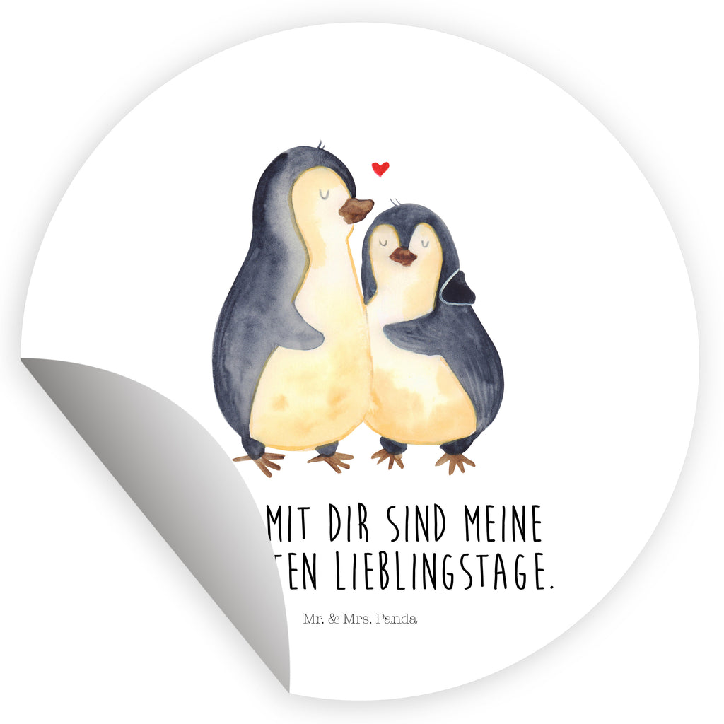 120mm Rund Aufkleber Pinguin umarmend Sticker, Aufkleber, Etikett, Kinder, rund, Pinguin, Liebe, Liebespaar, Liebesbeweis, Liebesgeschenk, Verlobung, Jahrestag, Hochzeitstag, Hochzeit, Hochzeitsgeschenk