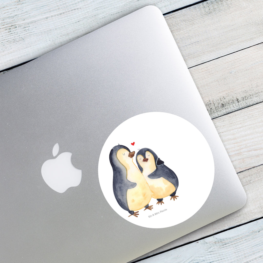 120mm Rund Aufkleber Pinguin umarmend Sticker, Aufkleber, Etikett, Kinder, rund, Pinguin, Liebe, Liebespaar, Liebesbeweis, Liebesgeschenk, Verlobung, Jahrestag, Hochzeitstag, Hochzeit, Hochzeitsgeschenk