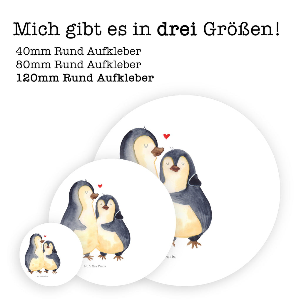 120mm Rund Aufkleber Pinguin umarmend Sticker, Aufkleber, Etikett, Kinder, rund, Pinguin, Liebe, Liebespaar, Liebesbeweis, Liebesgeschenk, Verlobung, Jahrestag, Hochzeitstag, Hochzeit, Hochzeitsgeschenk