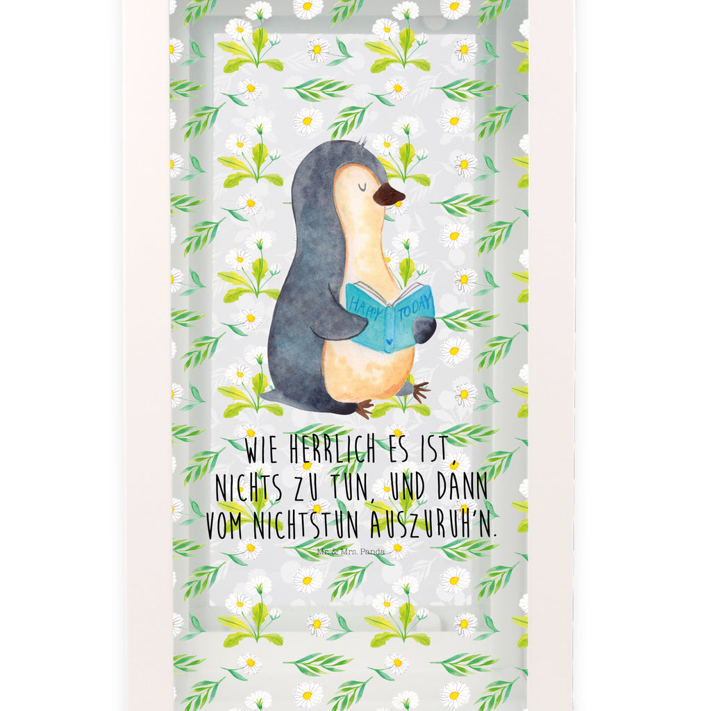 Deko Laterne Pinguin Buch Gartenlampe, Gartenleuchte, Gartendekoration, Gartenlicht, Laterne  kleine Laternen, XXL Laternen, Laterne groß, Pinguin, Pinguine, Buch, Lesen, Bücherwurm, Nichtstun, Faulenzen, Ferien, Urlaub, Freizeit