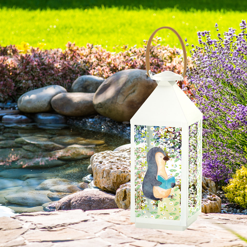 Deko Laterne Pinguin Buch Gartenlampe, Gartenleuchte, Gartendekoration, Gartenlicht, Laterne  kleine Laternen, XXL Laternen, Laterne groß, Pinguin, Pinguine, Buch, Lesen, Bücherwurm, Nichtstun, Faulenzen, Ferien, Urlaub, Freizeit