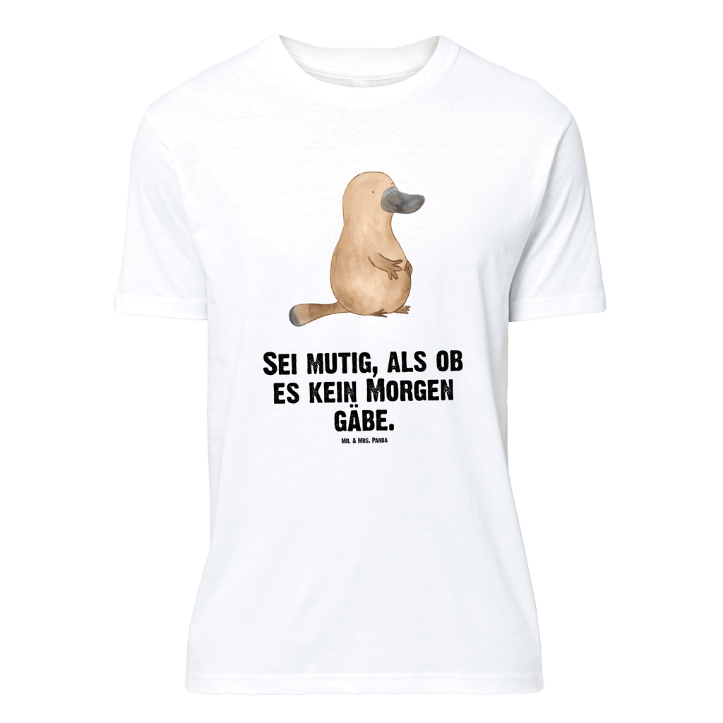 Größe XXL T-Shirt Schnabeltier mutig T-Shirt, Shirt, Tshirt, Lustiges T-Shirt, T-Shirt mit Spruch, Party, Junggesellenabschied, Jubiläum, Geburstag, Herrn, Damen, Männer, Frauen, Schlafshirt, Nachthemd, Sprüche, Meerestiere, Meer, Urlaub, Schnabeltier, Mut, mutig, Lebensweisheit, Schnabeltiere, Motivation, Training, Büro, Arbeit, Neuanfang, Neustart, Weltreise, Raodtrip