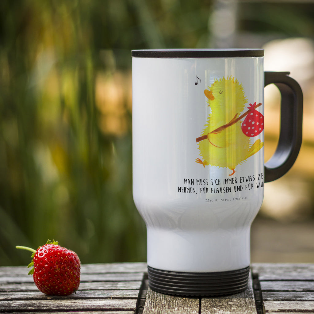 Thermobecher Küken Wanderer Thermobecher, To Go Becher, Thermotasse, Kaffeebecher, Isolierbecher, Thermobecher To Go, Warmhaltetasse, Edelstahlbecher, Reisebecher, Tasse mit Deckel, Thermobecher für 400 ml, Kaffeetasse zum Mitnehmen, Tasse zum Mitnehmen, Spülmaschinenfest, Ostern, Osterhase, Ostergeschenke, Osternest, Osterdeko, Geschenk zu Ostern, Küken, Osterei, Ostereier, Ei, Frühlingsgefühle, Freude, Grüße, liebe Grüße, Frohe Ostern, Ostergrüße, Flausen, Wunder, Reisen, Weltenbummler, Zeit, Zeitmanagement, Backpacker