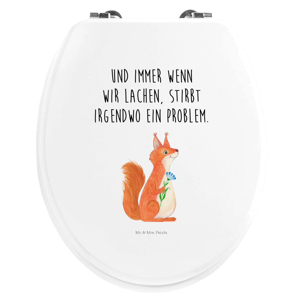 Motiv WC Sitz Eichhörnchen Blume Klobrille, Klodeckel, Toilettendeckel, WC-Sitz, Toilette, Tiermotive, Gute Laune, lustige Sprüche, Tiere, Eichhörnchen, Eichhorn, Spruch positiv, Lachen, Spaß, Motivation Sprüche, Motivation Bilder, glücklich Spruch, Spruch Deko