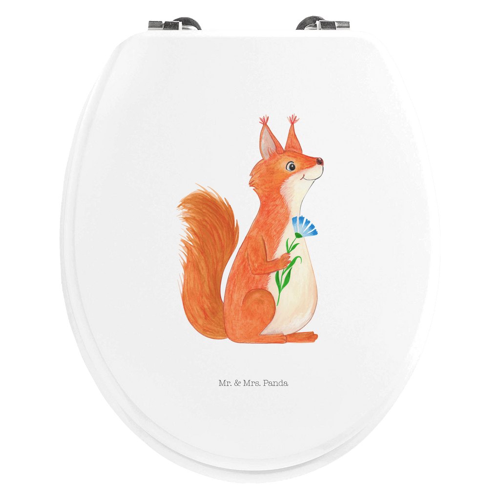 Motiv WC Sitz Eichhörnchen Blume Klobrille, Klodeckel, Toilettendeckel, WC-Sitz, Toilette, Tiermotive, Gute Laune, lustige Sprüche, Tiere, Eichhörnchen, Eichhorn, Spruch positiv, Lachen, Spaß, Motivation Sprüche, Motivation Bilder, glücklich Spruch, Spruch Deko