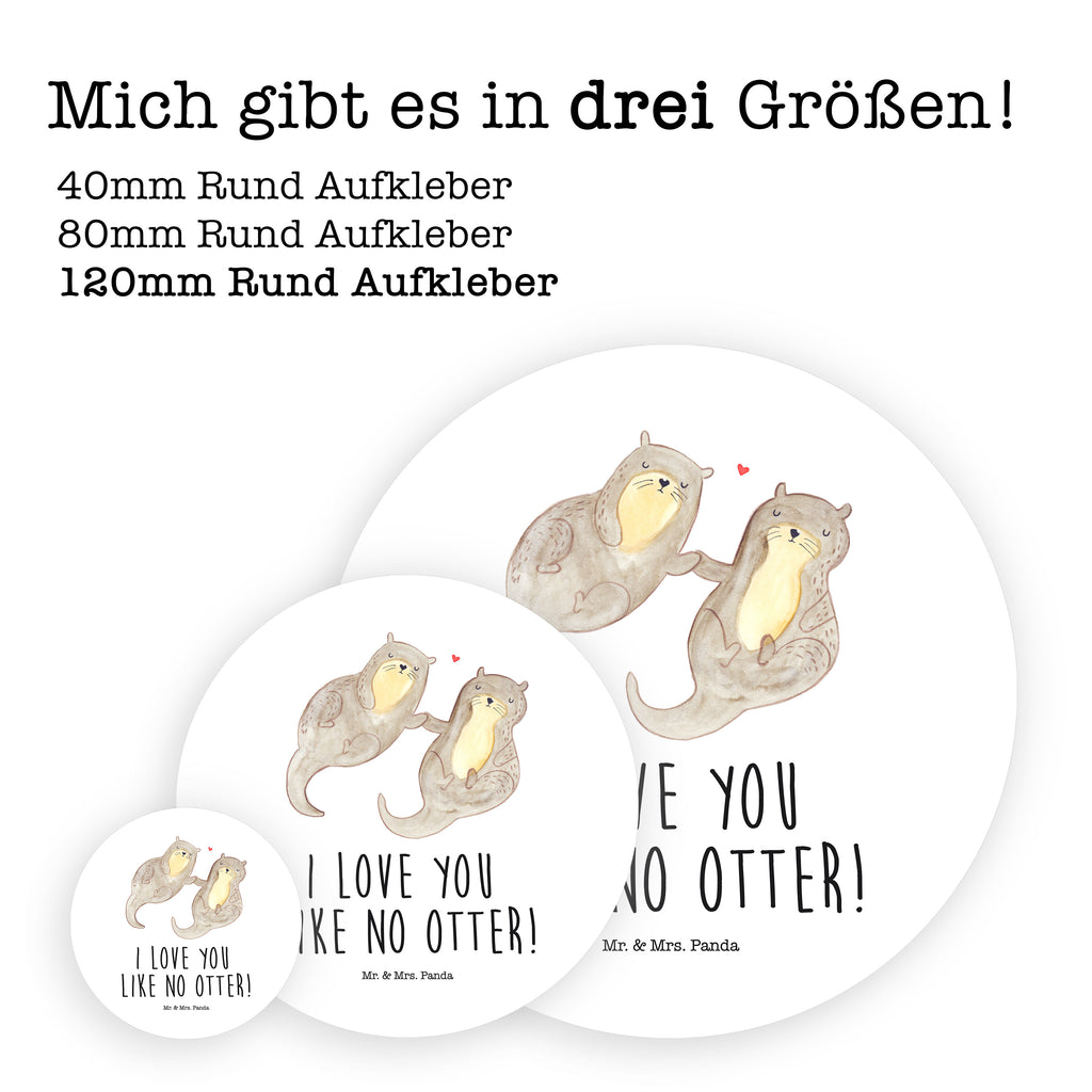 120mm Rund Aufkleber Otter händchenhaltend Sticker, Aufkleber, Etikett, Kinder, rund, Otter, Fischotter, Seeotter, Otter Seeotter See Otter