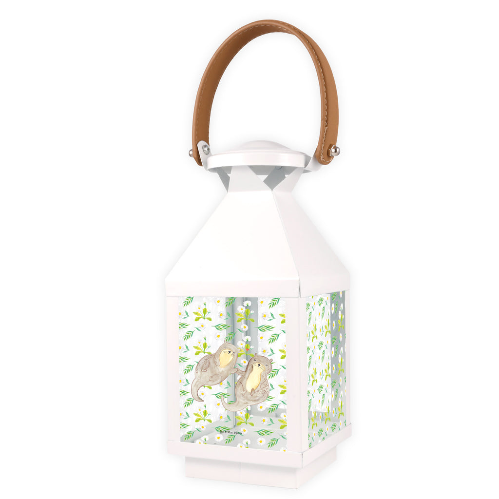 Deko Laterne Otter händchenhaltend Gartenlampe, Gartenleuchte, Gartendekoration, Gartenlicht, Laterne  kleine Laternen, XXL Laternen, Laterne groß, Otter, Fischotter, Seeotter, Otter Seeotter See Otter