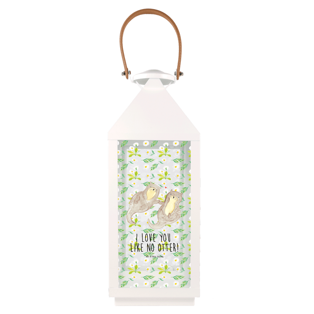 Deko Laterne Otter händchenhaltend Gartenlampe, Gartenleuchte, Gartendekoration, Gartenlicht, Laterne  kleine Laternen, XXL Laternen, Laterne groß, Otter, Fischotter, Seeotter, Otter Seeotter See Otter