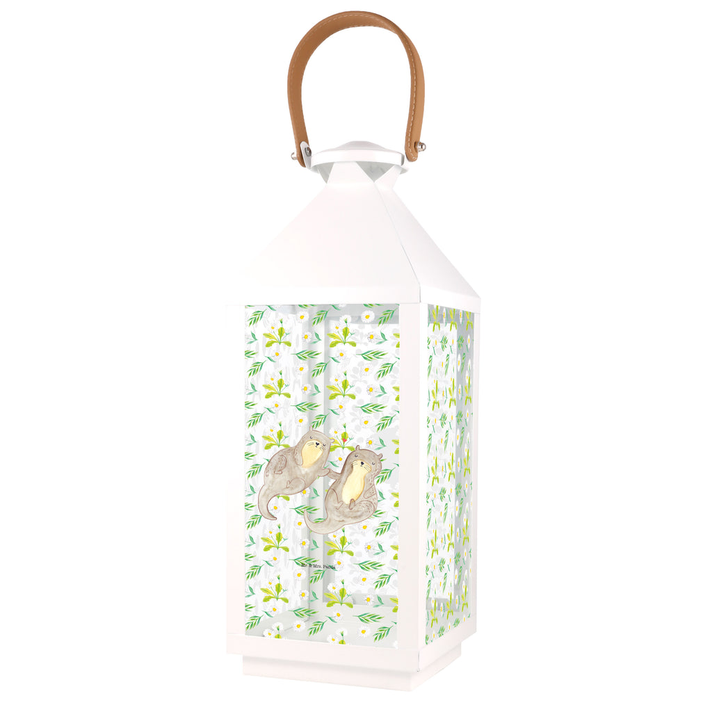 Deko Laterne Otter händchenhaltend Gartenlampe, Gartenleuchte, Gartendekoration, Gartenlicht, Laterne  kleine Laternen, XXL Laternen, Laterne groß, Otter, Fischotter, Seeotter, Otter Seeotter See Otter