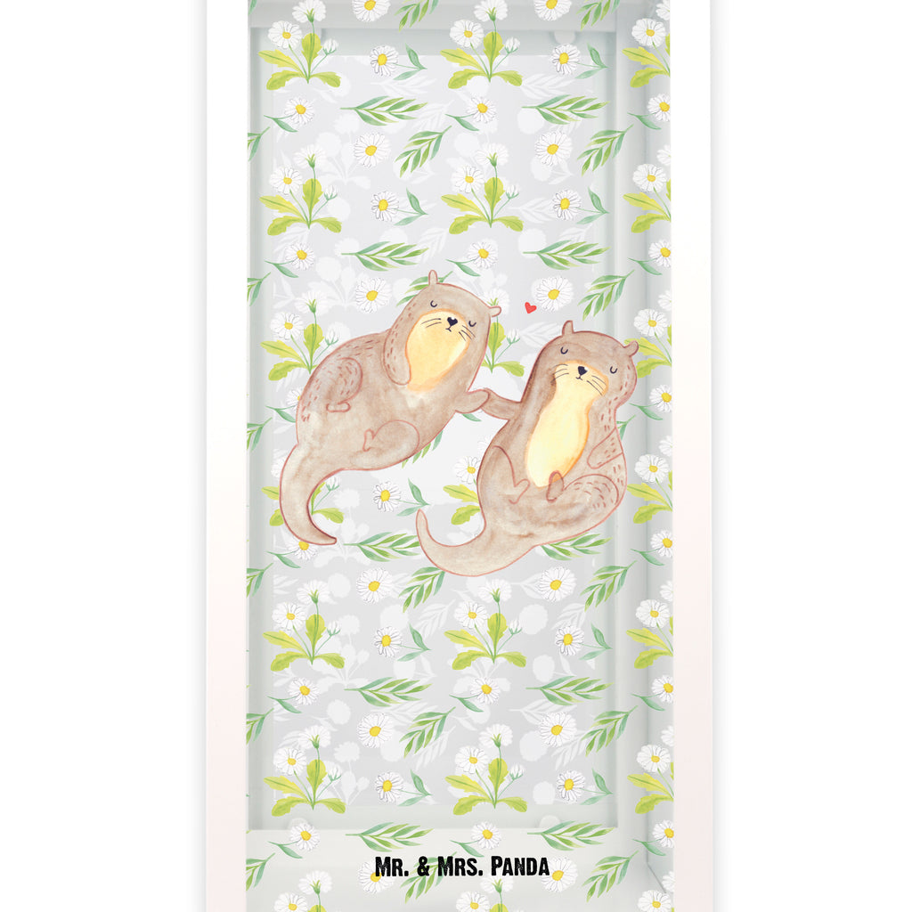 Deko Laterne Otter händchenhaltend Gartenlampe, Gartenleuchte, Gartendekoration, Gartenlicht, Laterne  kleine Laternen, XXL Laternen, Laterne groß, Otter, Fischotter, Seeotter, Otter Seeotter See Otter