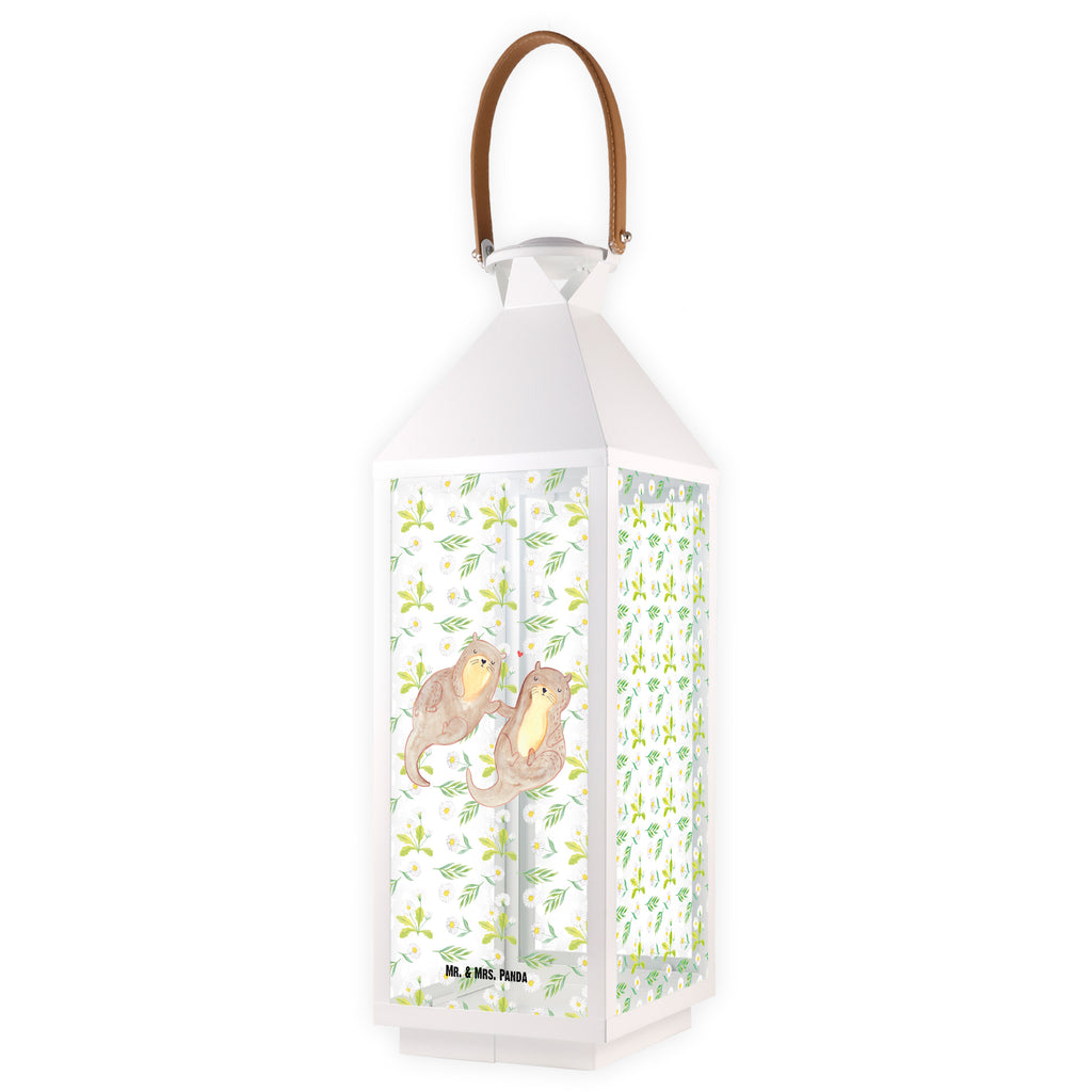 Deko Laterne Otter händchenhaltend Gartenlampe, Gartenleuchte, Gartendekoration, Gartenlicht, Laterne  kleine Laternen, XXL Laternen, Laterne groß, Otter, Fischotter, Seeotter, Otter Seeotter See Otter