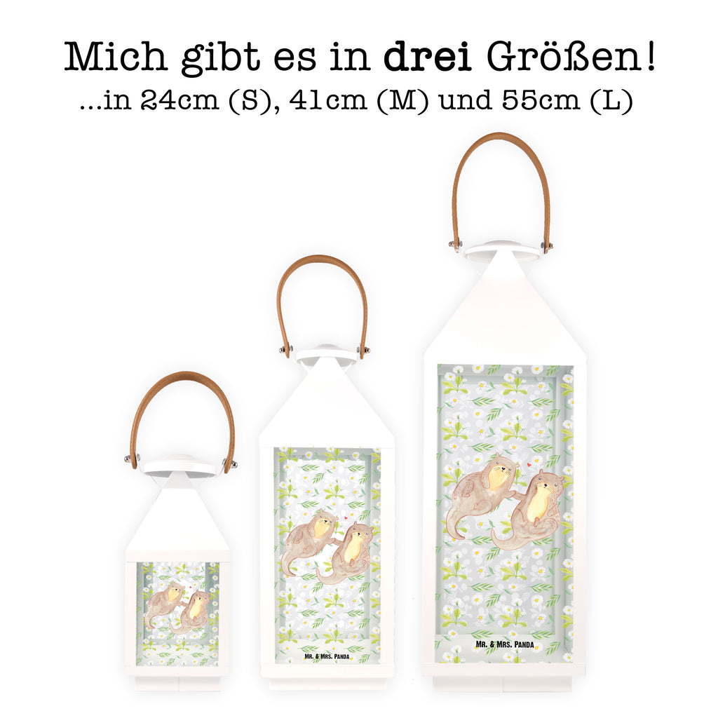 Deko Laterne Otter händchenhaltend Gartenlampe, Gartenleuchte, Gartendekoration, Gartenlicht, Laterne  kleine Laternen, XXL Laternen, Laterne groß, Otter, Fischotter, Seeotter, Otter Seeotter See Otter