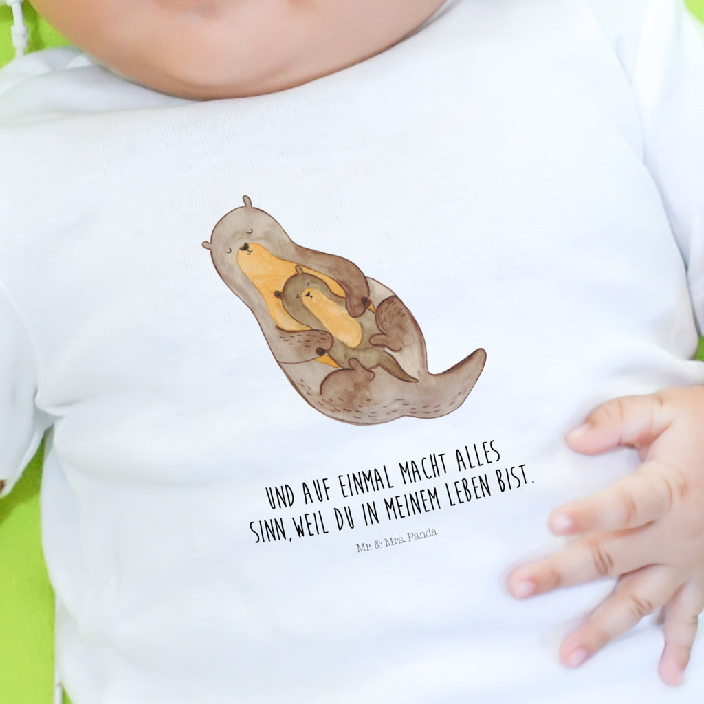 3-6 Monate Baby Longsleeve Otter mit Kind Mädchen, Jungen, Baby, Langarm, Bio, Kleidung, Otter, Fischotter, Seeotter, Otter Seeotter See Otter