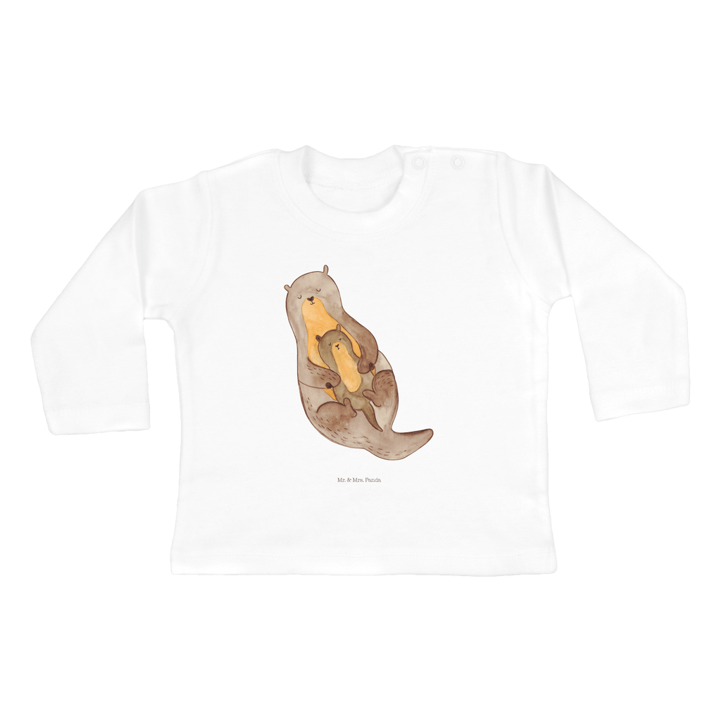 3-6 Monate Baby Longsleeve Otter mit Kind Mädchen, Jungen, Baby, Langarm, Bio, Kleidung, Otter, Fischotter, Seeotter, Otter Seeotter See Otter