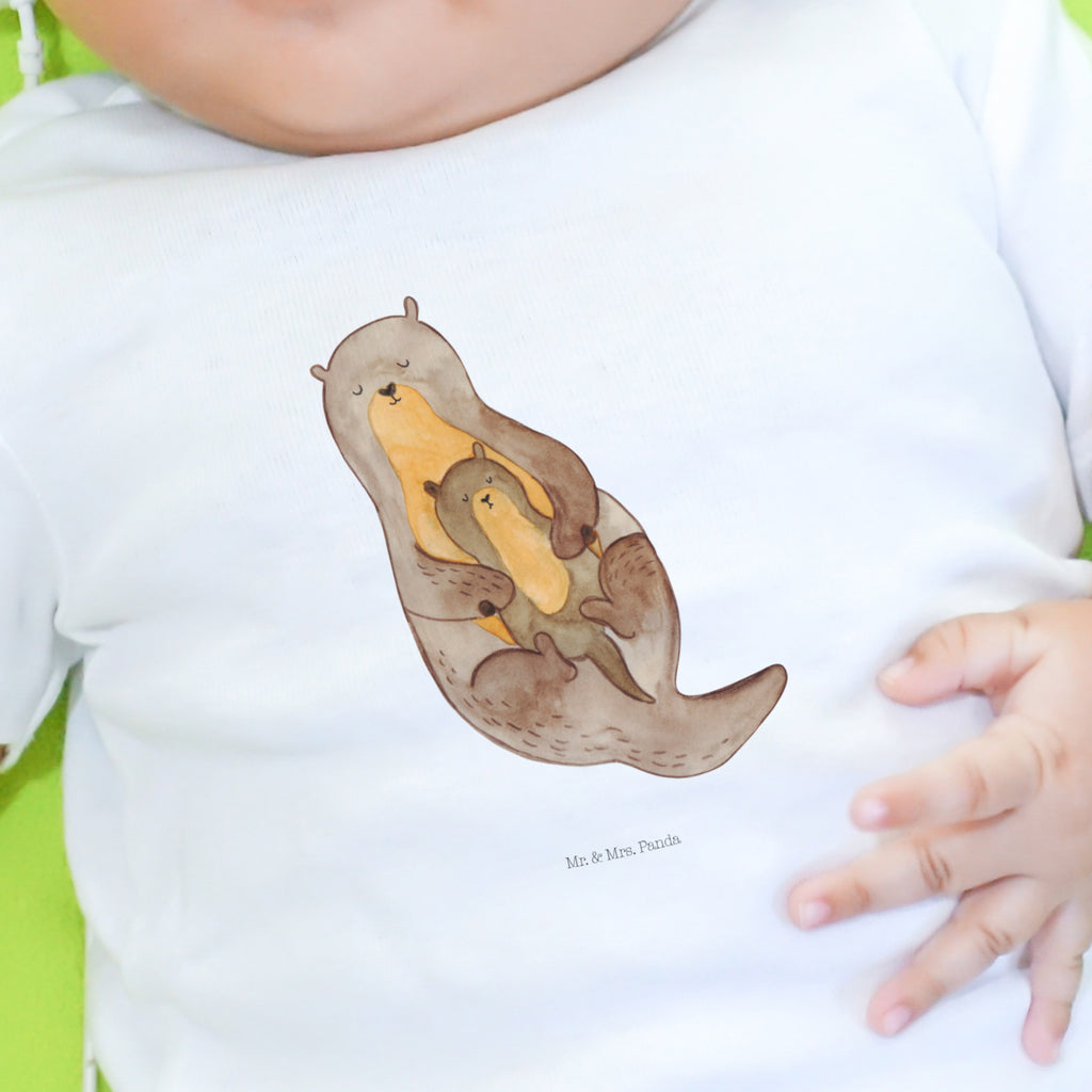 3-6 Monate Baby Longsleeve Otter mit Kind Mädchen, Jungen, Baby, Langarm, Bio, Kleidung, Otter, Fischotter, Seeotter, Otter Seeotter See Otter
