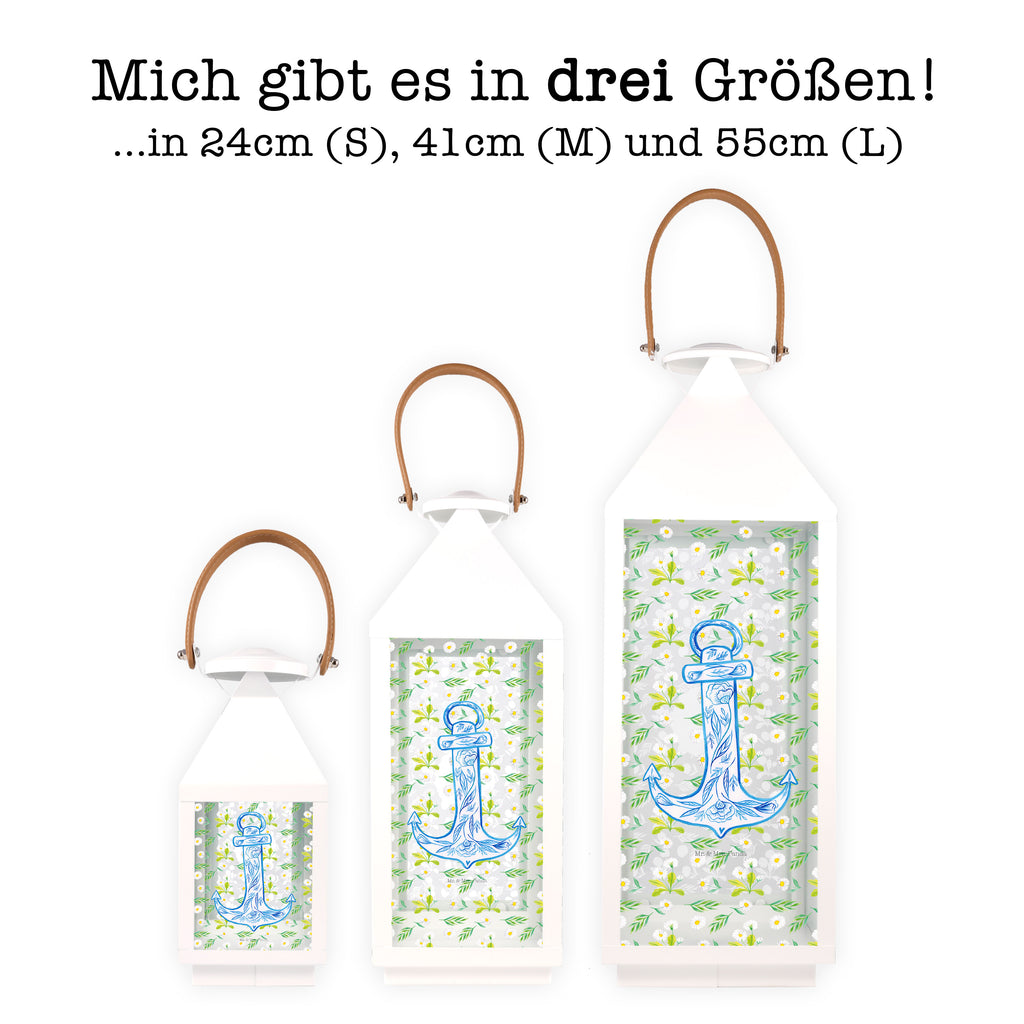 Deko Laterne Anker Blau Gartenlampe, Gartenleuchte, Gartendekoration, Gartenlicht, Laterne  kleine Laternen, XXL Laternen, Laterne groß, Tiermotive, Gute Laune, lustige Sprüche, Tiere