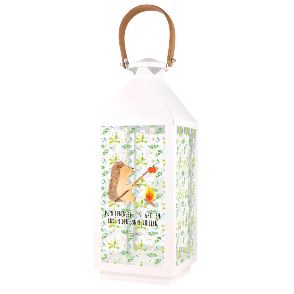 Deko Laterne Igel grillt Gartenlampe, Gartenleuchte, Gartendekoration, Gartenlicht, Laterne  kleine Laternen, XXL Laternen, Laterne groß, Tiermotive, Gute Laune, lustige Sprüche, Tiere, Igel, Grillen, Ziele, Motivation, arbeitslos, Sinn des Lebens, Spruch