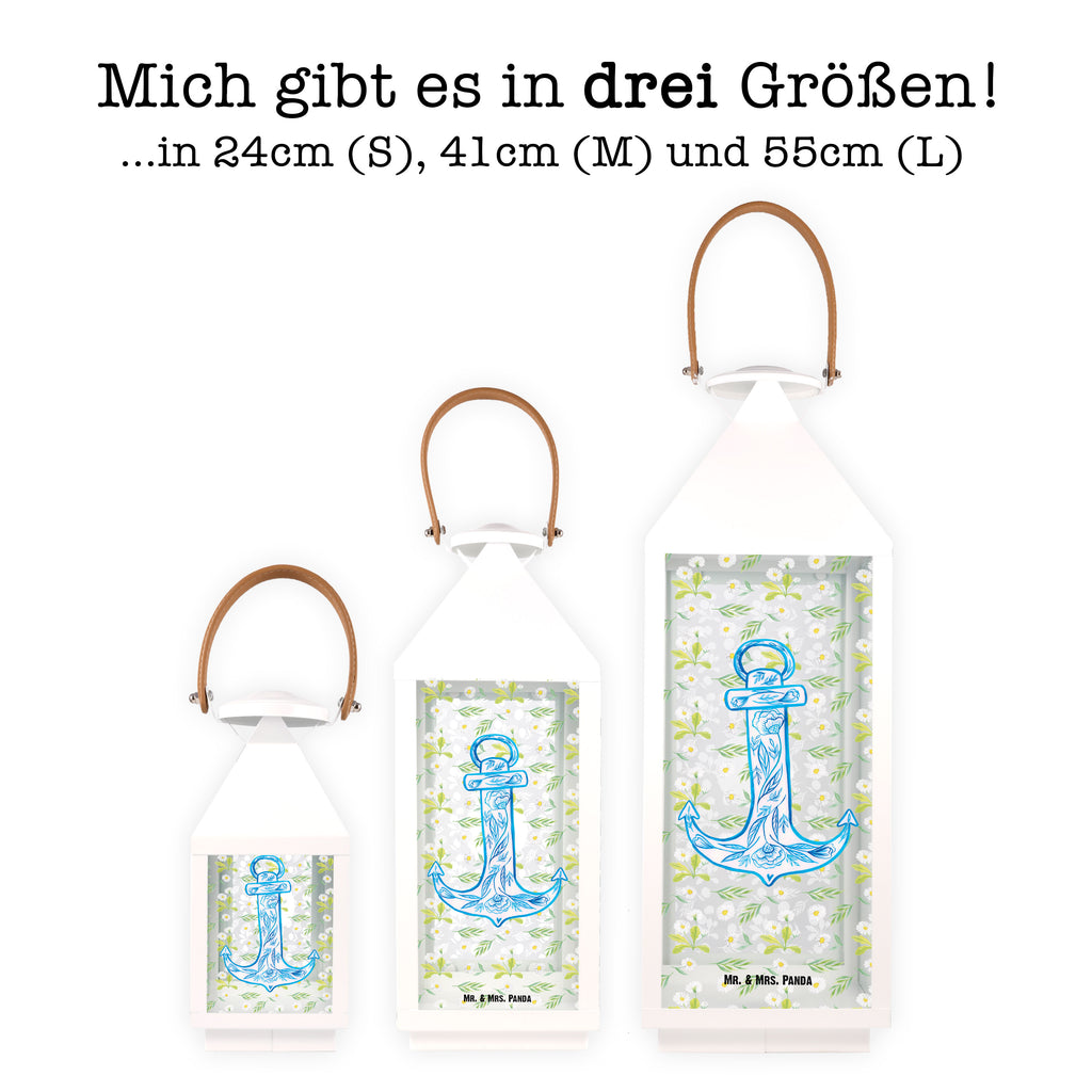 Deko Laterne Anker Blau Gartenlampe, Gartenleuchte, Gartendekoration, Gartenlicht, Laterne  kleine Laternen, XXL Laternen, Laterne groß, Tiermotive, Gute Laune, lustige Sprüche, Tiere