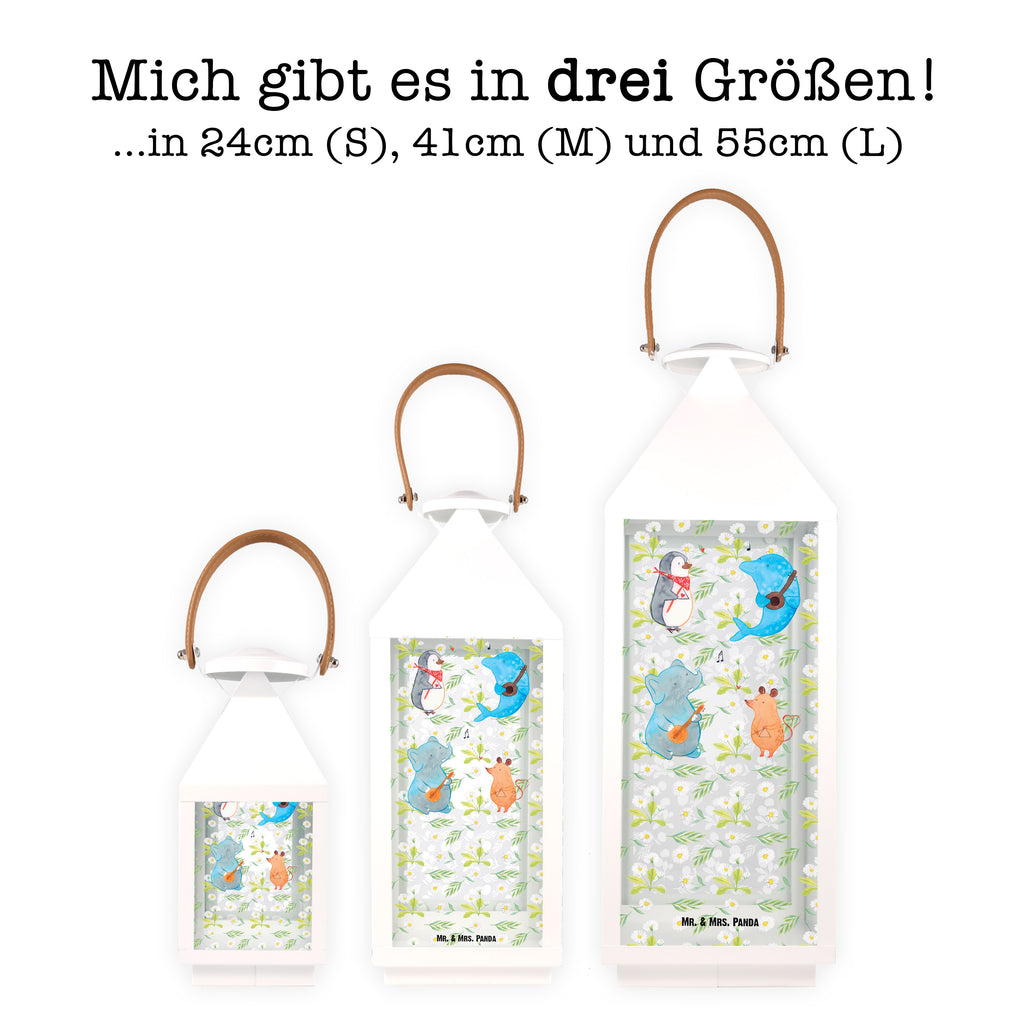 Deko Laterne Big Band Gartenlampe, Gartenleuchte, Gartendekoration, Gartenlicht, Laterne  kleine Laternen, XXL Laternen, Laterne groß, Tiermotive, Gute Laune, lustige Sprüche, Tiere, Hund, Pinguin, Maus, Elefant, Delfin, Gitarre, Band, Triangel, Musikanten, Musik