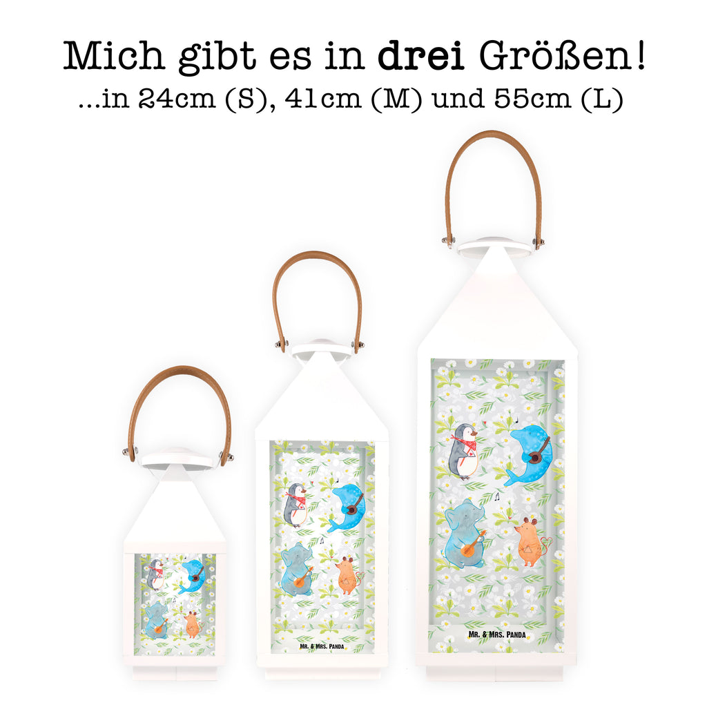 Deko Laterne Big Band Gartenlampe, Gartenleuchte, Gartendekoration, Gartenlicht, Laterne  kleine Laternen, XXL Laternen, Laterne groß, Tiermotive, Gute Laune, lustige Sprüche, Tiere, Hund, Pinguin, Maus, Elefant, Delfin, Gitarre, Band, Triangel, Musikanten, Musik