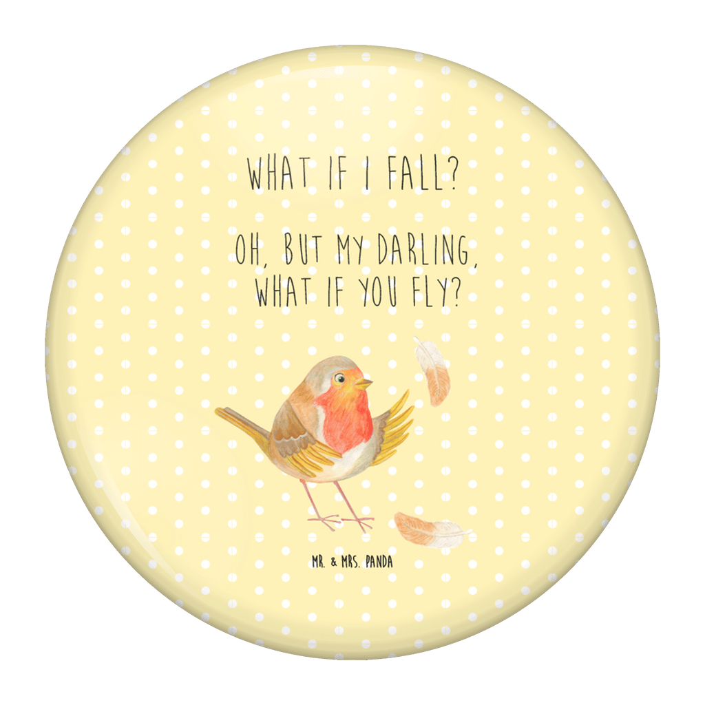 50mm Button Rotkehlchen mit Federn 50mm Button, Button, Pin, Anstecknadel, Tiermotive, Gute Laune, lustige Sprüche, Tiere, What if i fall, Rotkehlchen, Spruch Motivation, Spruch Mut, Vogel, Motivation Sprüche, Motivationsbilder, fliegen