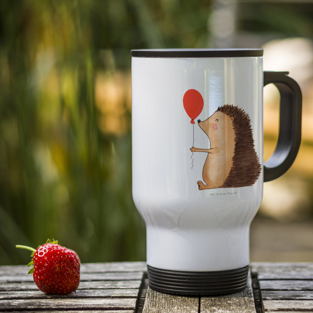 Thermobecher Igel mit Luftballon Thermobecher, To Go Becher, Thermotasse, Kaffeebecher, Isolierbecher, Thermobecher To Go, Warmhaltetasse, Edelstahlbecher, Reisebecher, Tasse mit Deckel, Thermobecher für 400 ml, Kaffeetasse zum Mitnehmen, Tasse zum Mitnehmen, Spülmaschinenfest, Tiermotive, Gute Laune, lustige Sprüche, Tiere, Igel, Geburtstag, Herzlichen Glückwunsch, Glückwunsch, Geburtstagskind, Ballon, Happy Birthday