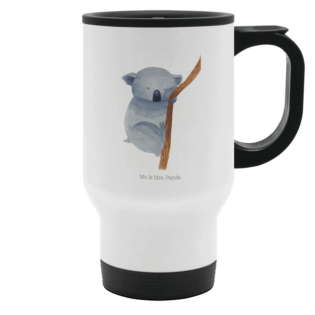 Thermobecher Koalabär Thermobecher, To Go Becher, Thermotasse, Kaffeebecher, Isolierbecher, Thermobecher To Go, Warmhaltetasse, Edelstahlbecher, Reisebecher, Tasse mit Deckel, Thermobecher für 400 ml, Kaffeetasse zum Mitnehmen, Tasse zum Mitnehmen, Spülmaschinenfest, Tiermotive, Gute Laune, lustige Sprüche, Tiere, Koala, träumen, Traum, schlafen, Schlafzimmer, Traumland, Bär, Koalabär
