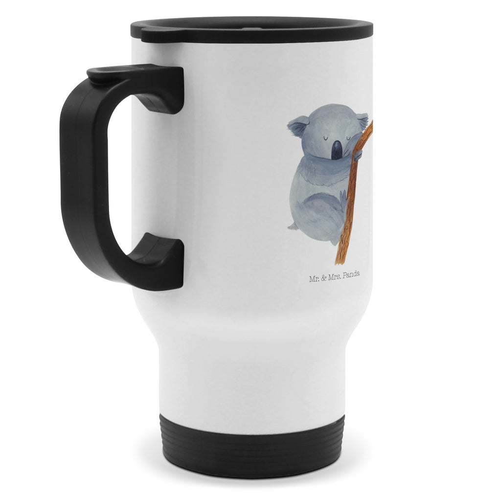 Thermobecher Koalabär Thermobecher, To Go Becher, Thermotasse, Kaffeebecher, Isolierbecher, Thermobecher To Go, Warmhaltetasse, Edelstahlbecher, Reisebecher, Tasse mit Deckel, Thermobecher für 400 ml, Kaffeetasse zum Mitnehmen, Tasse zum Mitnehmen, Spülmaschinenfest, Tiermotive, Gute Laune, lustige Sprüche, Tiere, Koala, träumen, Traum, schlafen, Schlafzimmer, Traumland, Bär, Koalabär