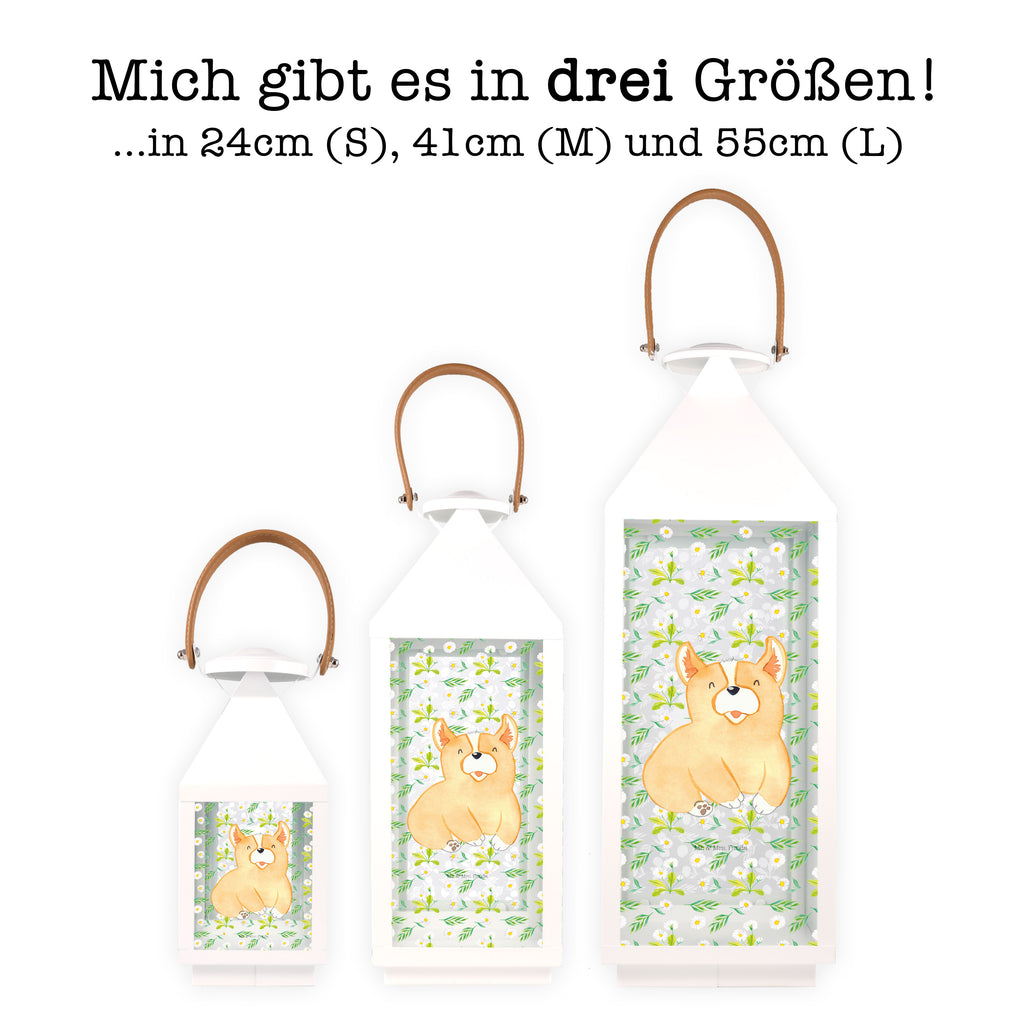 Deko Laterne Corgie Gartenlampe, Gartenleuchte, Gartendekoration, Gartenlicht, Laterne  kleine Laternen, XXL Laternen, Laterne groß, Hund, Hundemotiv, Haustier, Hunderasse, Tierliebhaber, Hundebesitzer, Sprüche, Corgie, Welsh Corgie Pembroke, britisch, Motivation, Spruch, Hundespruch, Lebensfreude