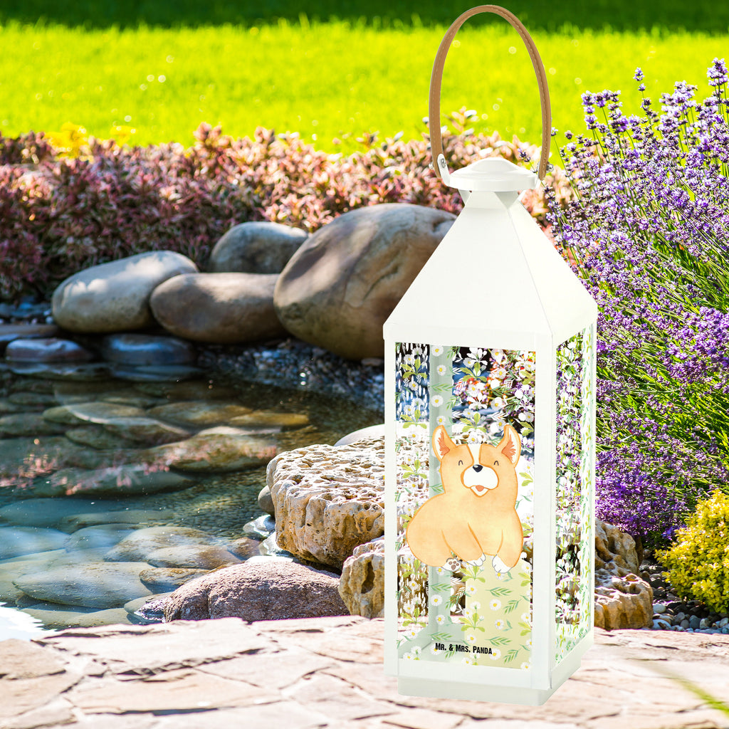 Deko Laterne Corgie Gartenlampe, Gartenleuchte, Gartendekoration, Gartenlicht, Laterne  kleine Laternen, XXL Laternen, Laterne groß, Hund, Hundemotiv, Haustier, Hunderasse, Tierliebhaber, Hundebesitzer, Sprüche, Corgie, Welsh Corgie Pembroke, britisch, Motivation, Spruch, Hundespruch, Lebensfreude