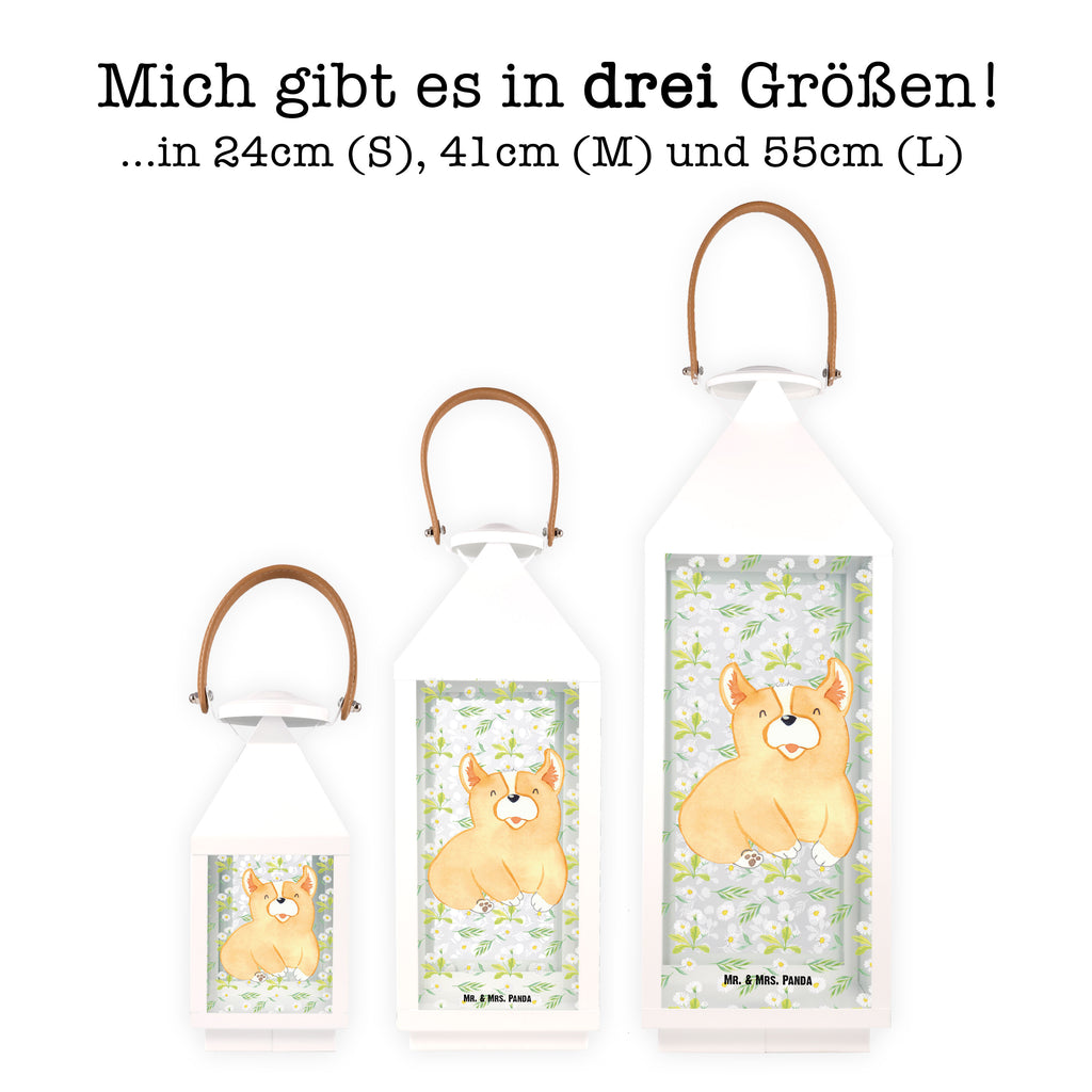 Deko Laterne Corgie Gartenlampe, Gartenleuchte, Gartendekoration, Gartenlicht, Laterne  kleine Laternen, XXL Laternen, Laterne groß, Hund, Hundemotiv, Haustier, Hunderasse, Tierliebhaber, Hundebesitzer, Sprüche, Corgie, Welsh Corgie Pembroke, britisch, Motivation, Spruch, Hundespruch, Lebensfreude