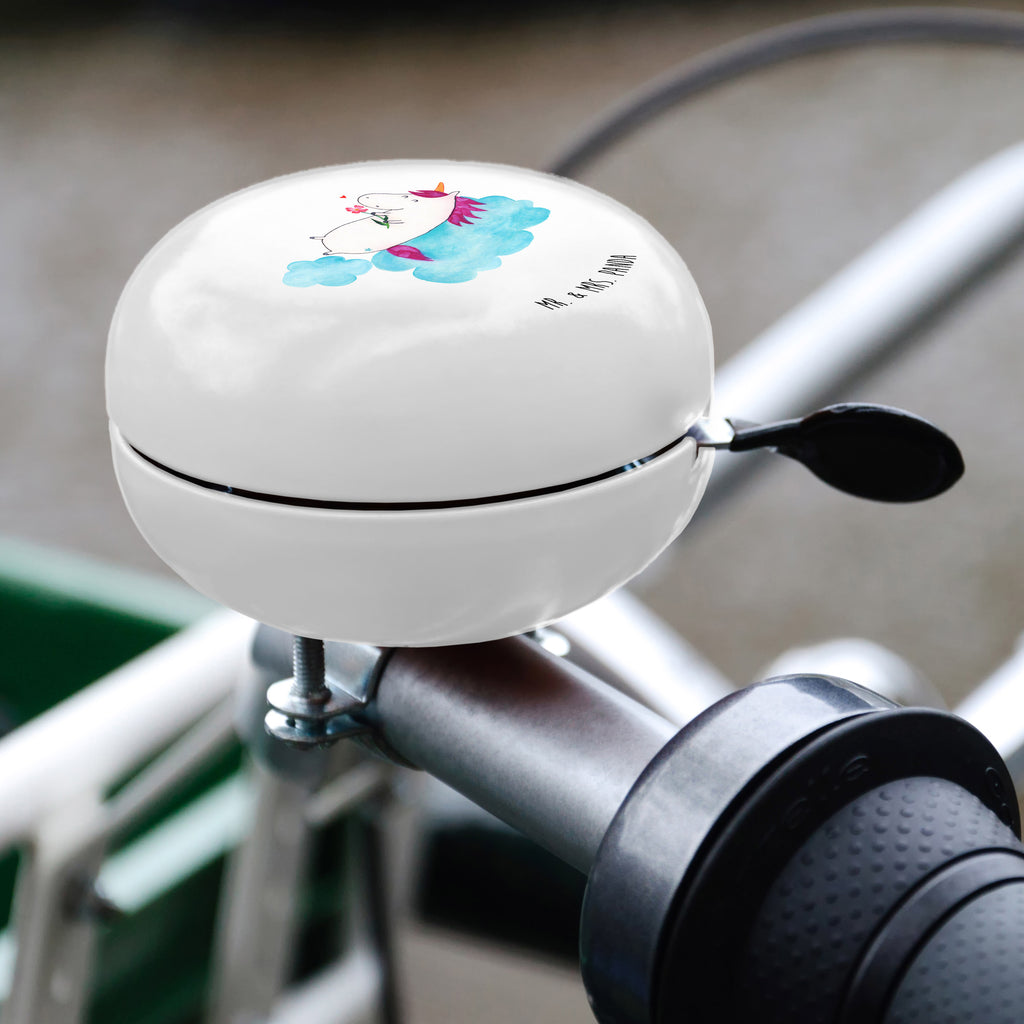 XL Fahrradklingel Einhorn verliebt auf Wolke Fahrradklingel, Fahrradglocke, Fahrrad, Mountainbike, Lenker, Laut, Motiv, Klang, Einhorn, Einhörner, Einhorn Deko, Pegasus, Unicorn, verliebt, Liebe, Liebesbeweis, Freundin, Wolke