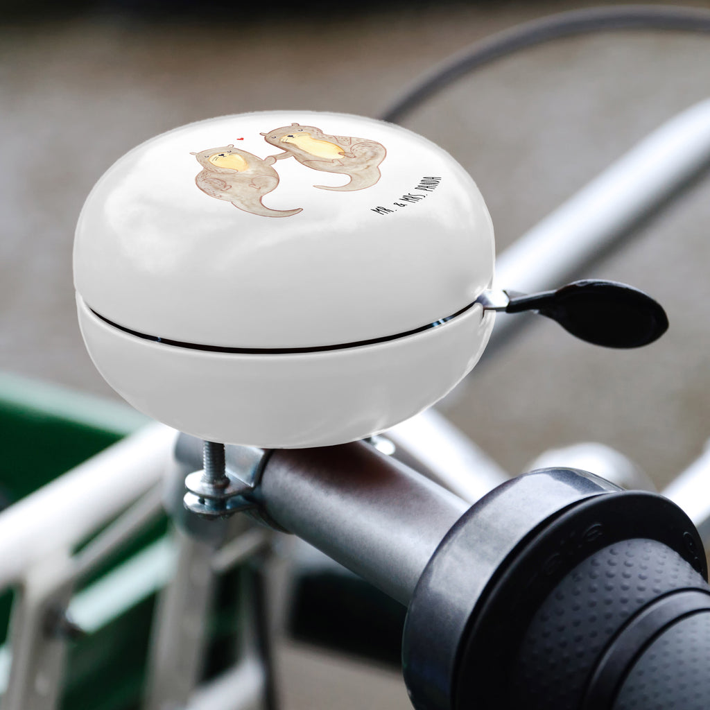 XL Fahrradklingel Otter händchenhaltend Fahrradklingel, Fahrradglocke, Fahrrad, Mountainbike, Lenker, Laut, Motiv, Klang, Otter, Fischotter, Seeotter, Otter Seeotter See Otter