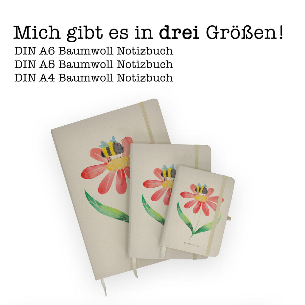 DIN A4 Baumwoll Notizbuch Hummel Blume Notizen, Eintragebuch, Tagebuch, Notizblock, Adressbuch, Journal, Kladde, Skizzenbuch, Notizheft, Schreibbuch, Schreibheft, Tiermotive, Gute Laune, lustige Sprüche, Tiere, Hummel, Blume, Wespe, Flauschig, Natur, Feld, Hummeln, Biene