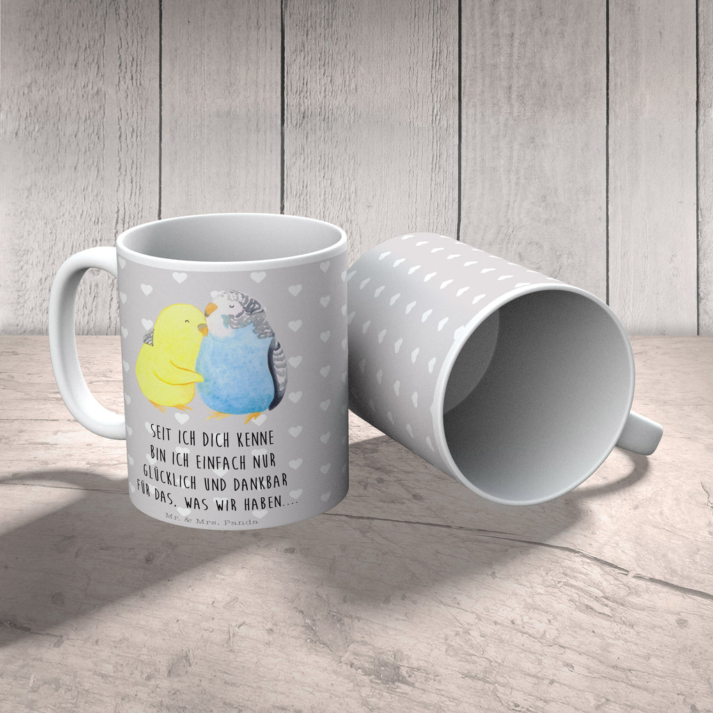 Tasse Wellensittich Liebe Liebe, Vögel, Wellensittich, Nähe, Kuscheln, Vertrauen Becher, Kaffeetasse, Kaffeebecher, Tee, Frühstück, Büro  Liebe,  Partner, Freund, Freundin, Ehemann, Ehefrau, Heiraten, Verlobung, Heiratsantrag, Liebesgeschenk, Jahrestag, Hocheitstag