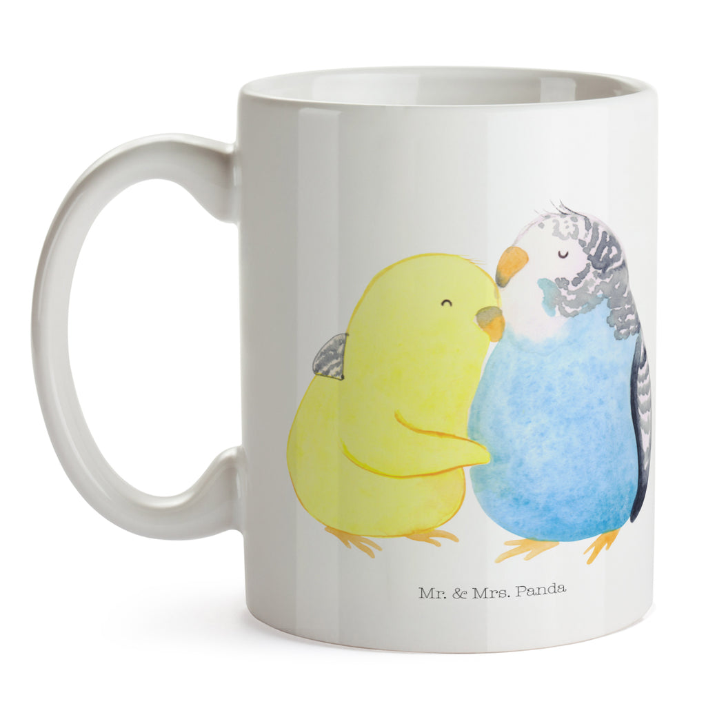 Tasse Wellensittich Liebe Liebe, Vögel, Wellensittich, Nähe, Kuscheln, Vertrauen Becher, Kaffeetasse, Kaffeebecher, Tee, Frühstück, Büro  Liebe,  Partner, Freund, Freundin, Ehemann, Ehefrau, Heiraten, Verlobung, Heiratsantrag, Liebesgeschenk, Jahrestag, Hocheitstag
