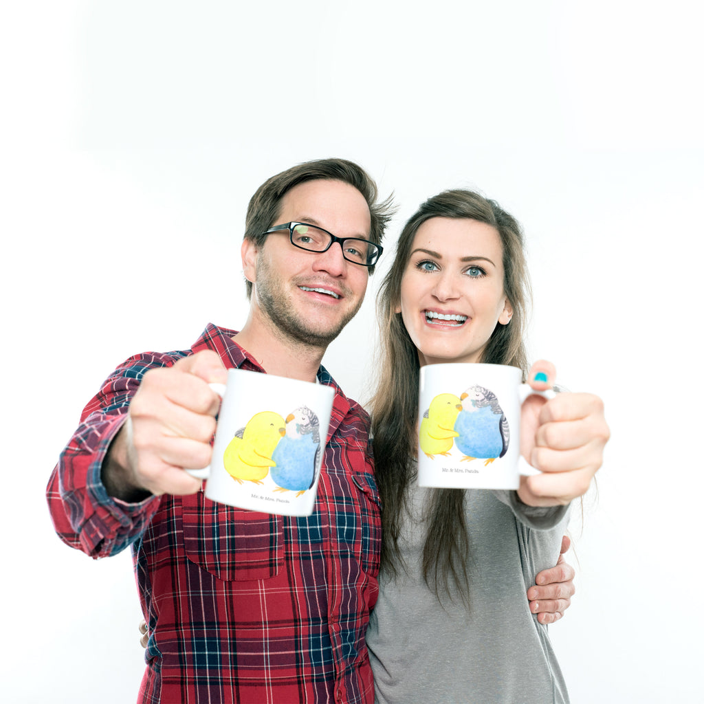 Tasse Wellensittich Liebe Liebe, Vögel, Wellensittich, Nähe, Kuscheln, Vertrauen Becher, Kaffeetasse, Kaffeebecher, Tee, Frühstück, Büro  Liebe,  Partner, Freund, Freundin, Ehemann, Ehefrau, Heiraten, Verlobung, Heiratsantrag, Liebesgeschenk, Jahrestag, Hocheitstag