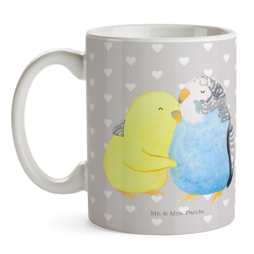 Tasse Wellensittich Liebe Liebe, Vögel, Wellensittich, Nähe, Kuscheln, Vertrauen Becher, Kaffeetasse, Kaffeebecher, Tee, Frühstück, Büro  Liebe,  Partner, Freund, Freundin, Ehemann, Ehefrau, Heiraten, Verlobung, Heiratsantrag, Liebesgeschenk, Jahrestag, Hocheitstag