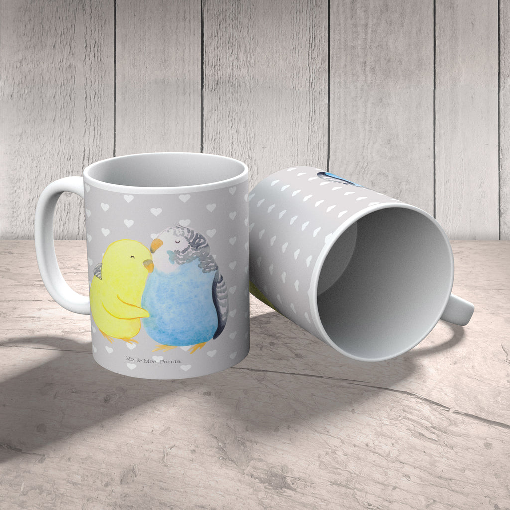 Tasse Wellensittich Liebe Liebe, Vögel, Wellensittich, Nähe, Kuscheln, Vertrauen Becher, Kaffeetasse, Kaffeebecher, Tee, Frühstück, Büro  Liebe,  Partner, Freund, Freundin, Ehemann, Ehefrau, Heiraten, Verlobung, Heiratsantrag, Liebesgeschenk, Jahrestag, Hocheitstag