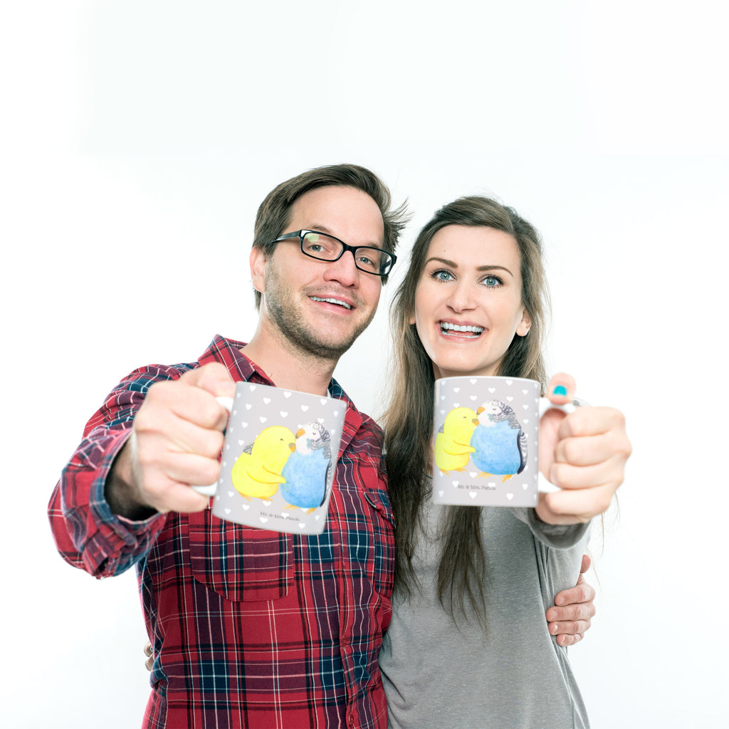 Tasse Wellensittich Liebe Liebe, Vögel, Wellensittich, Nähe, Kuscheln, Vertrauen Becher, Kaffeetasse, Kaffeebecher, Tee, Frühstück, Büro  Liebe,  Partner, Freund, Freundin, Ehemann, Ehefrau, Heiraten, Verlobung, Heiratsantrag, Liebesgeschenk, Jahrestag, Hocheitstag