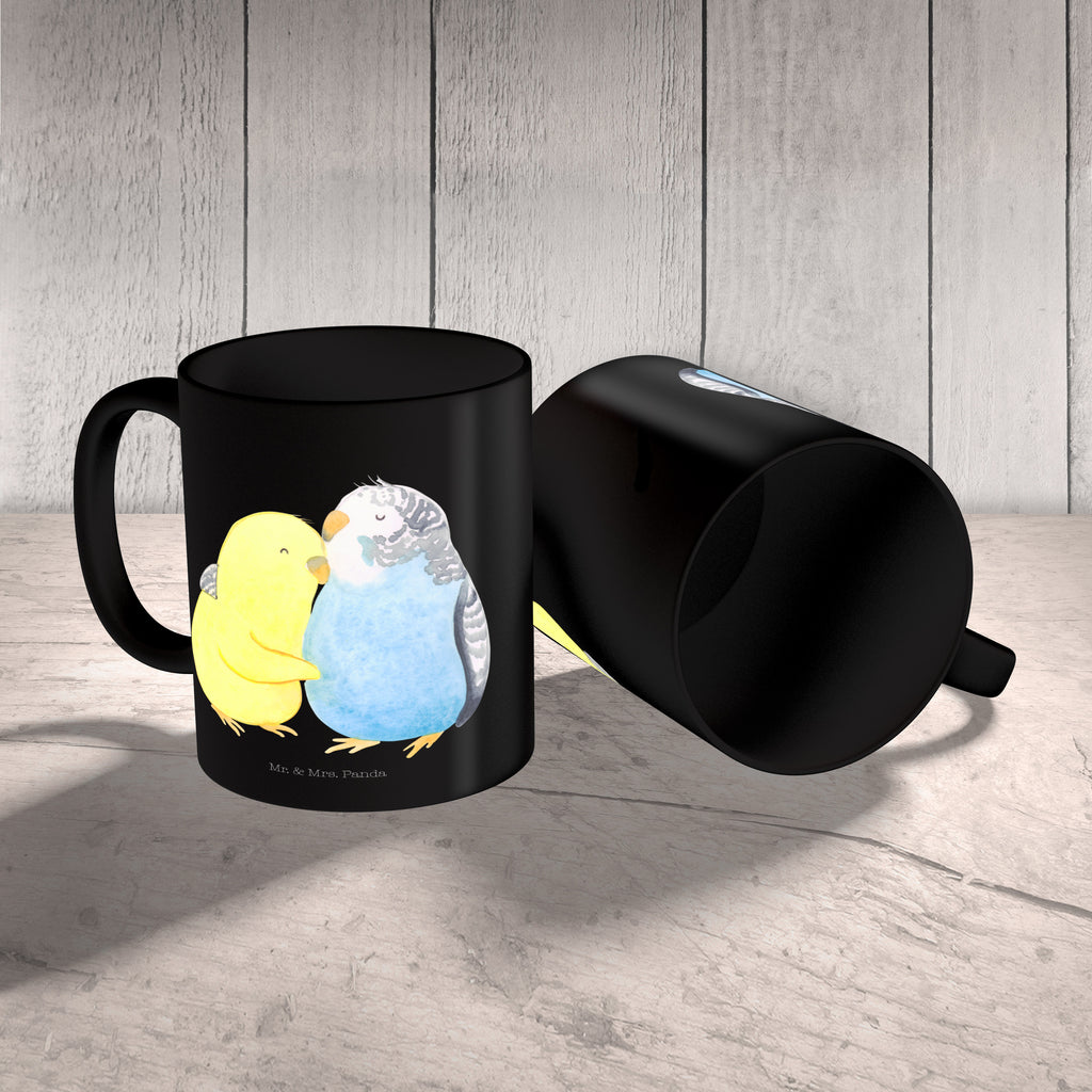 Tasse Wellensittich Liebe Liebe, Vögel, Wellensittich, Nähe, Kuscheln, Vertrauen Becher, Kaffeetasse, Kaffeebecher, Tee, Frühstück, Büro  Liebe,  Partner, Freund, Freundin, Ehemann, Ehefrau, Heiraten, Verlobung, Heiratsantrag, Liebesgeschenk, Jahrestag, Hocheitstag